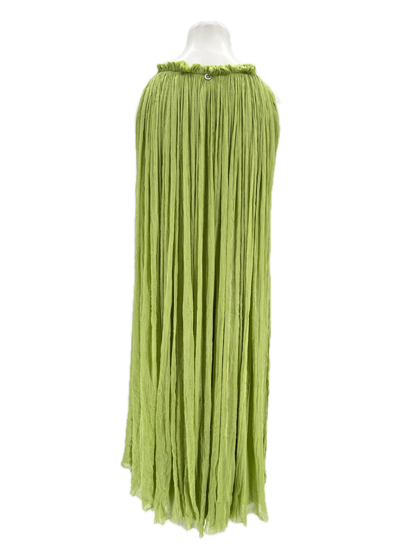 Robe en soie verte