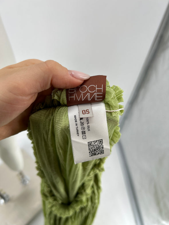 Robe en soie verte