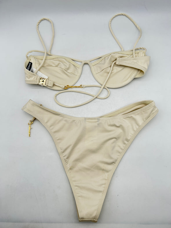 Maillot de bain deux pièces beige