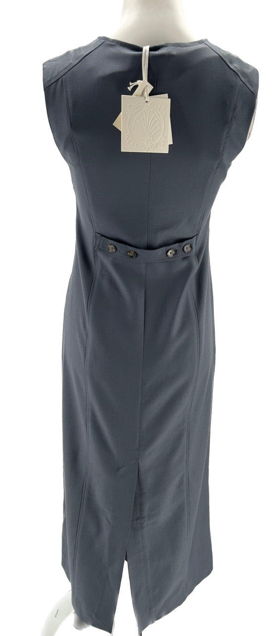 Robe longue en laine gris "Idika"