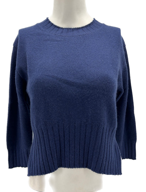 Pull bleu à manches 3/4 "Mora"