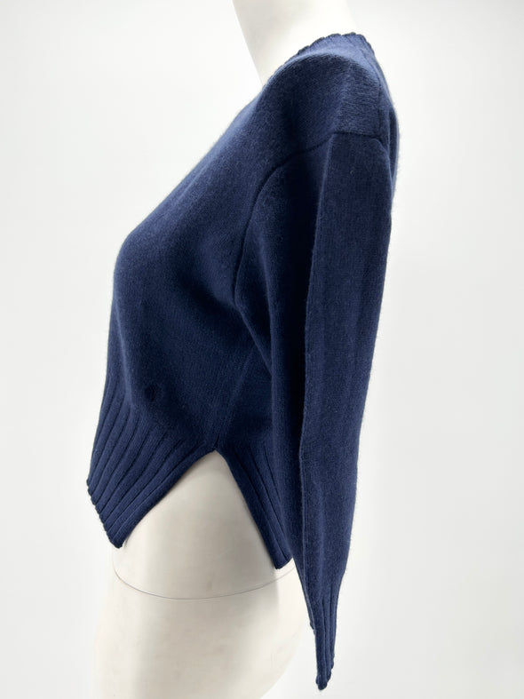 Pull bleu à manches 3/4 "Mora"