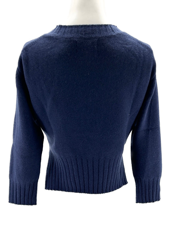 Pull bleu à manches 3/4 "Mora"