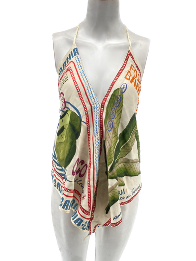 Top imprimé à nouer