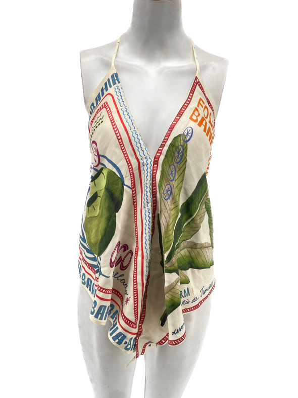 Top imprimé à nouer