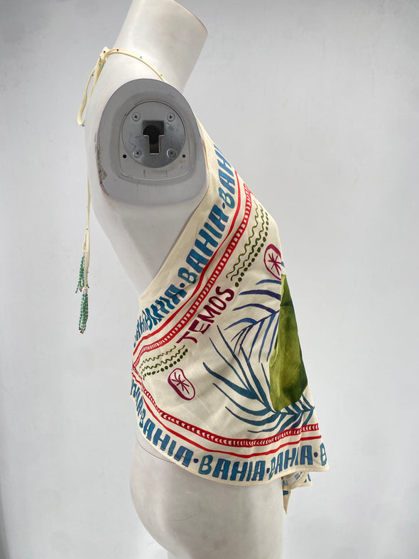 Top imprimé à nouer