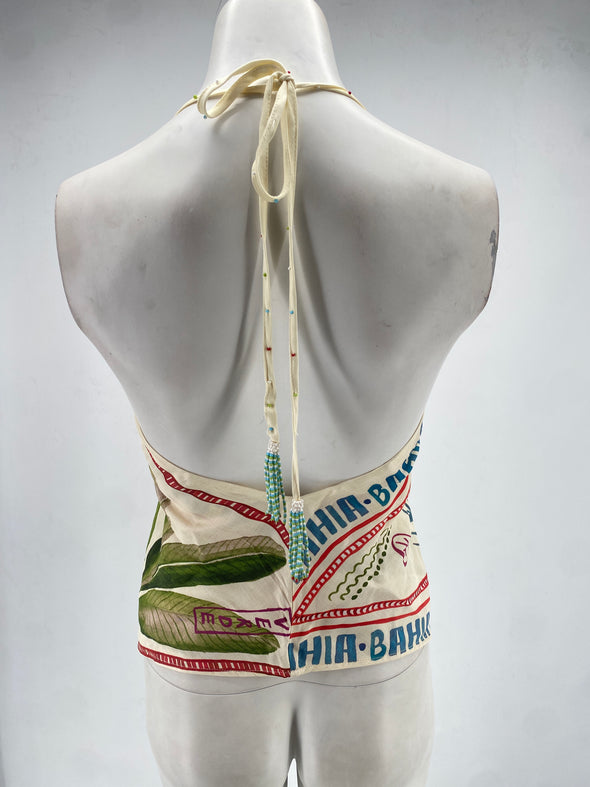 Top imprimé à nouer