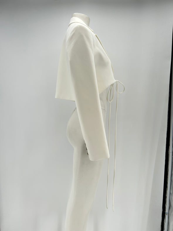 Blazer court blanc