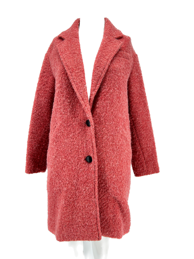 Manteau en laine rose