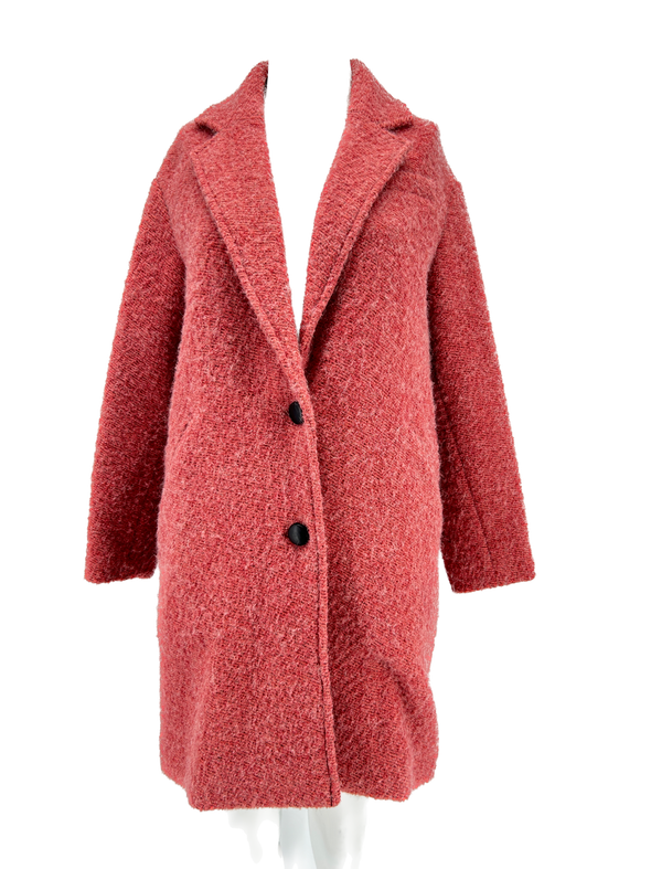 Manteau en laine rose