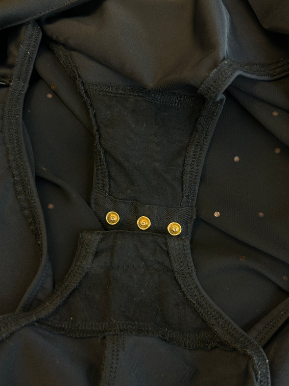 Robe noire à strass et body intégré