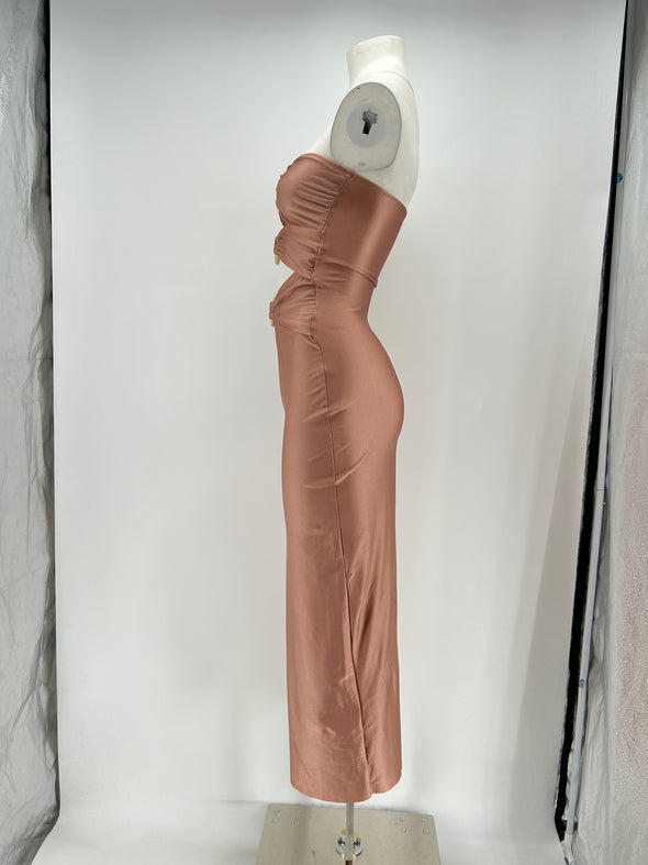 Robe bustier rose