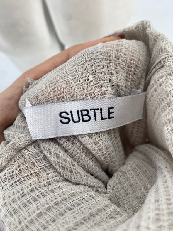 Top plissé beige