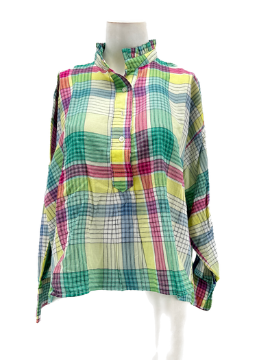 Blouse à carreaux colorés