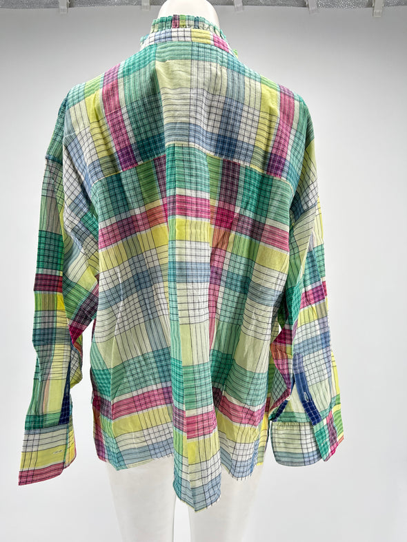 Blouse à carreaux colorés