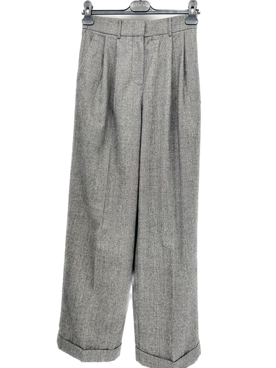 Pantalon de costume gris à carreaux