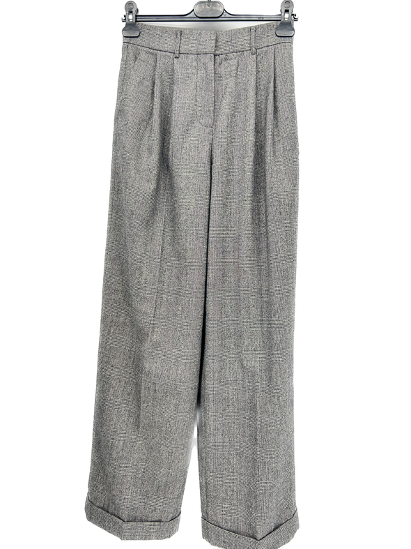Pantalon de costume gris à carreaux