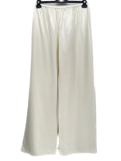 Pantalon en satin blanc