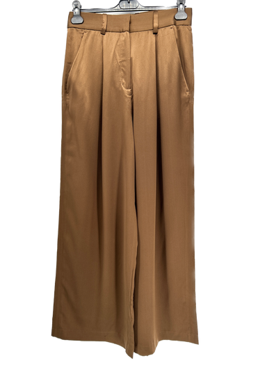 Pantalon en satin marron