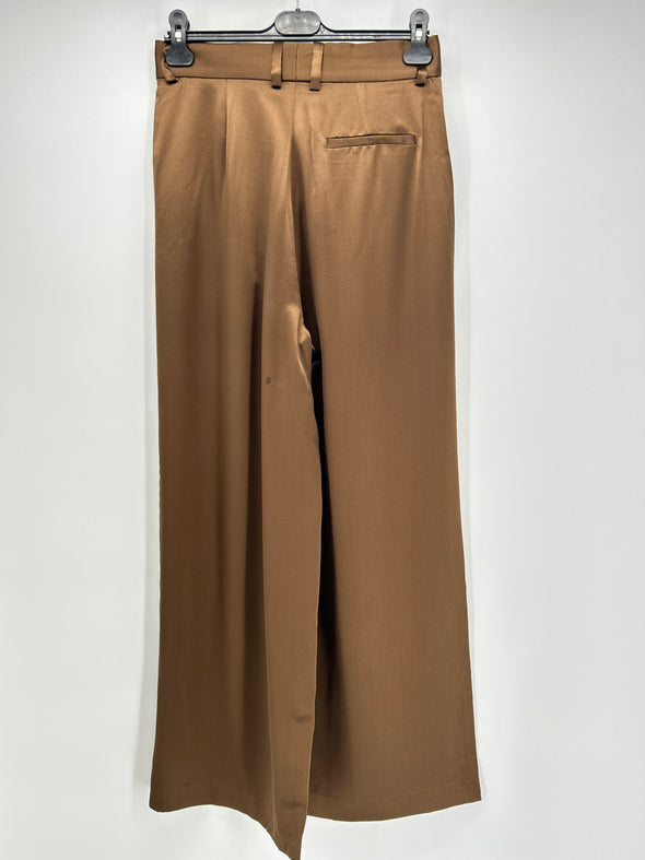 Pantalon en satin marron