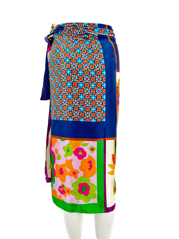 Jupe paréo en soie