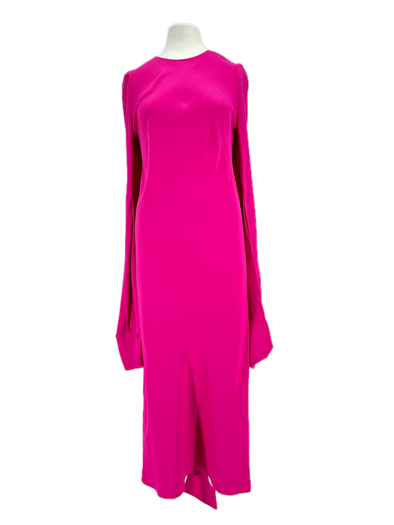 Robe satinée rose