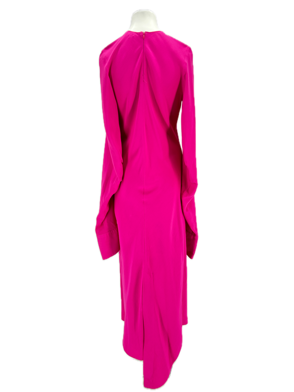 Robe satinée rose
