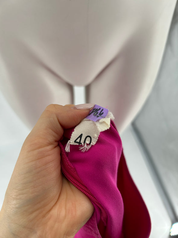 Robe satinée rose