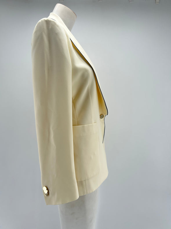 Blazer blanc en soie