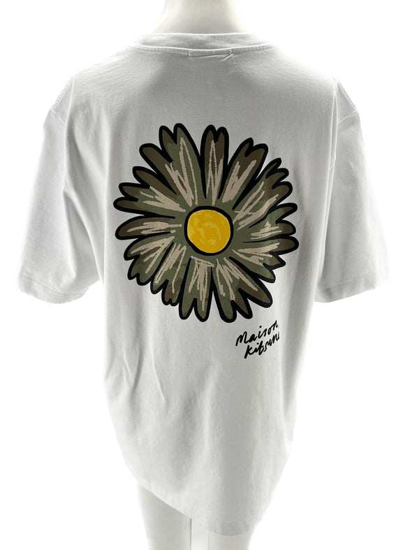 T-shirt large blanc à logo