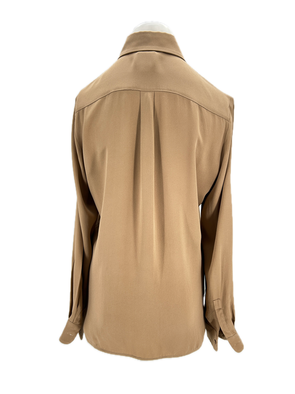 Chemise en soie marron