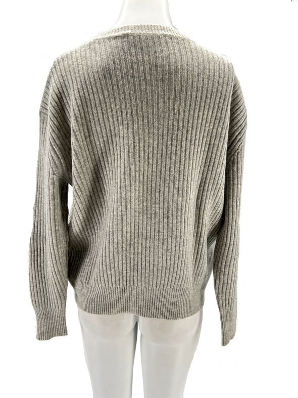 Pull gris en cachemire