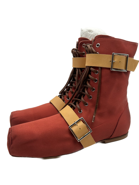 Boots en satin rouge