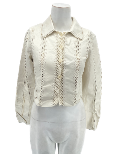 Veste courte en cuir
