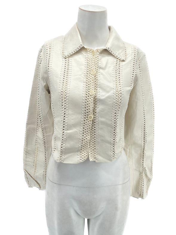 Veste courte en cuir