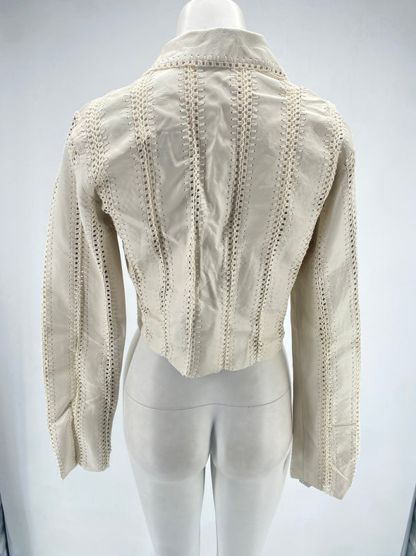 Veste courte en cuir