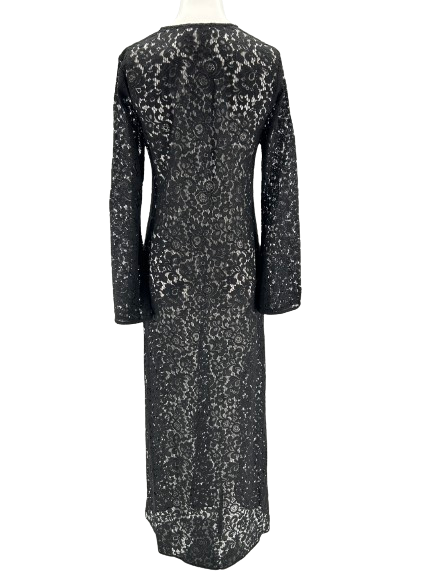 Robe noire en dentelle "Waylon"