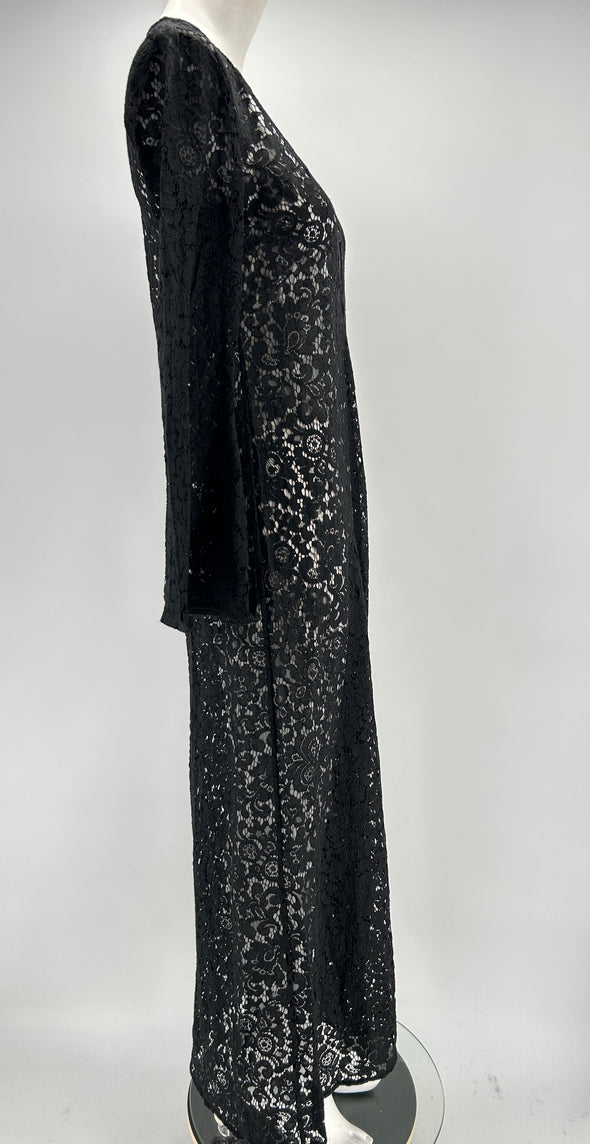 Robe noire en dentelle "Waylon"