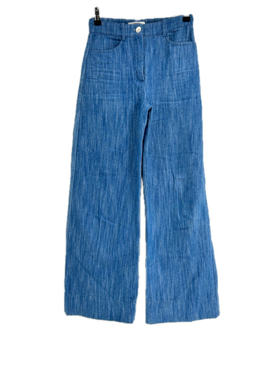 Jean large bleu