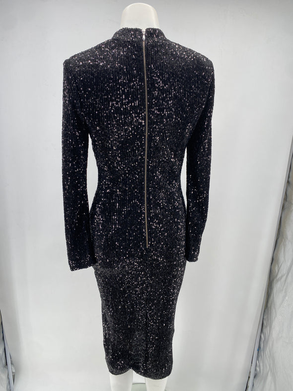 Robe longue à paillettes