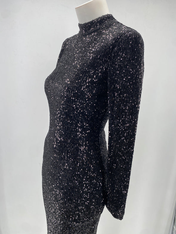 Robe longue à paillettes