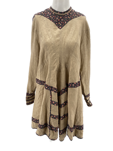 Robe beige et liberty