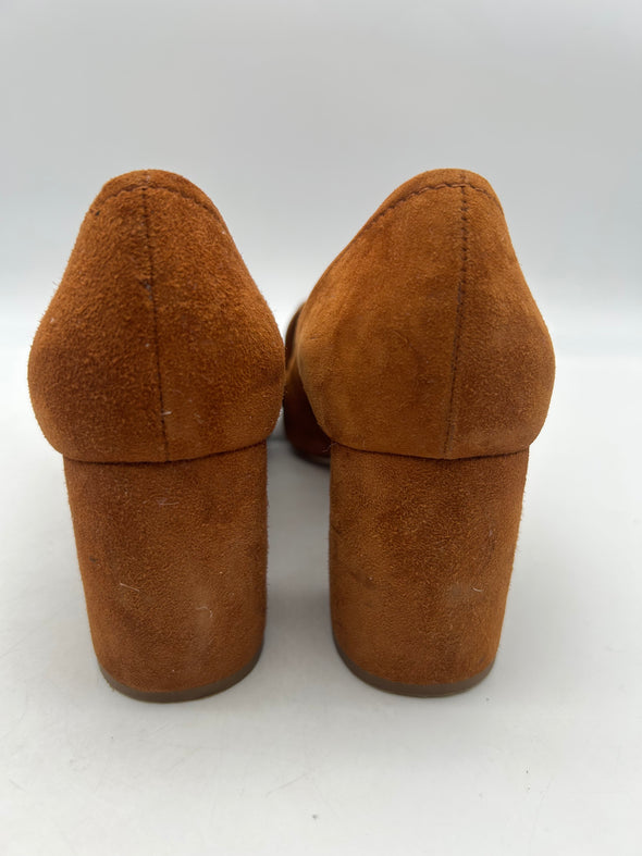 Mocassins à talons en daim