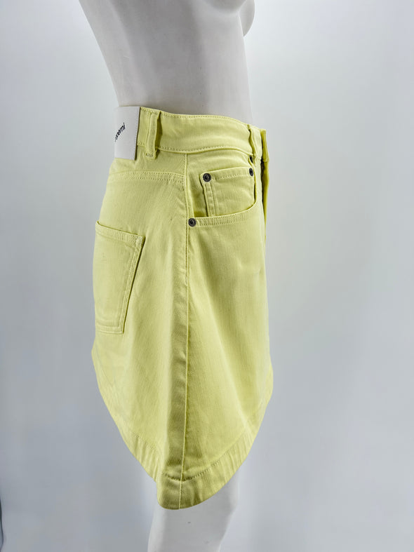 Jupe jaune en denim