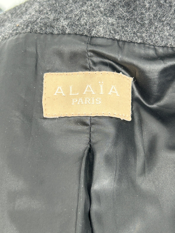 Manteau en laine grise