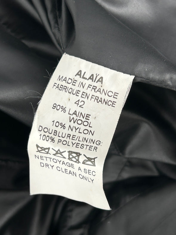 Manteau en laine grise