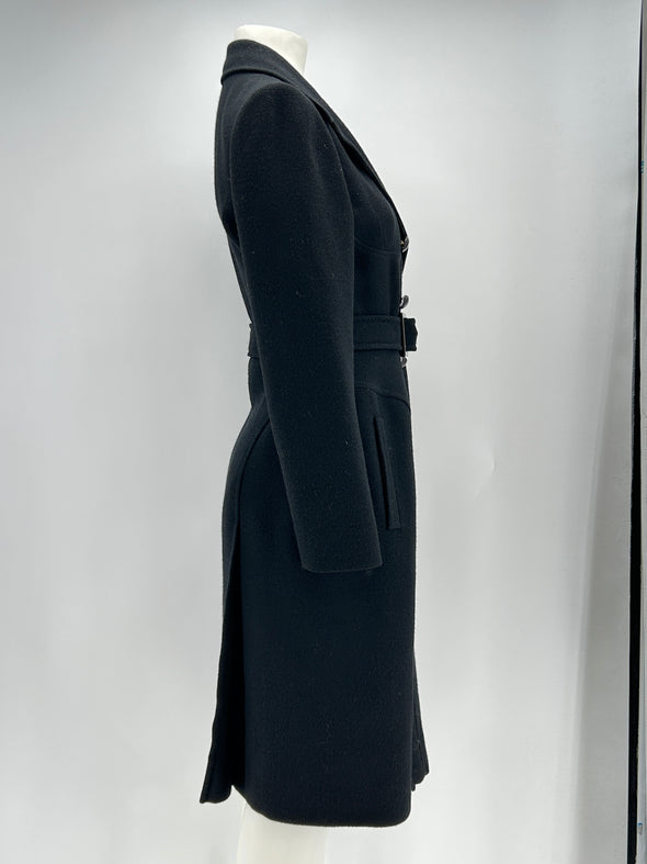 Manteau en laine noire