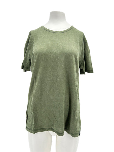 Tee-shirt en lin kaki