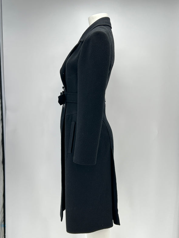 Manteau en laine noire