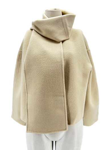 Veste en laine blanc cassé